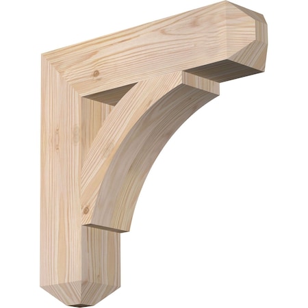 Ekena Millwork Thorton Craftsman Smooth Bracket, Douglas Fir, 3 1/2"W x 16"D x 16"H BKT04X16X16THR04SDF